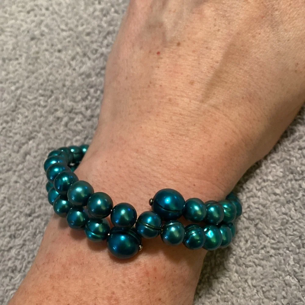 Honora pearls teal bracelet - Picture 3 of 3